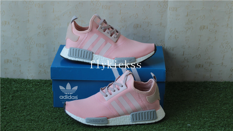 Real Boost Adidas NMD XR1 Primeknit Pink Grey GS